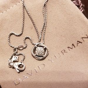 David Yurman Infinity Pendent Necklace w/diamonds